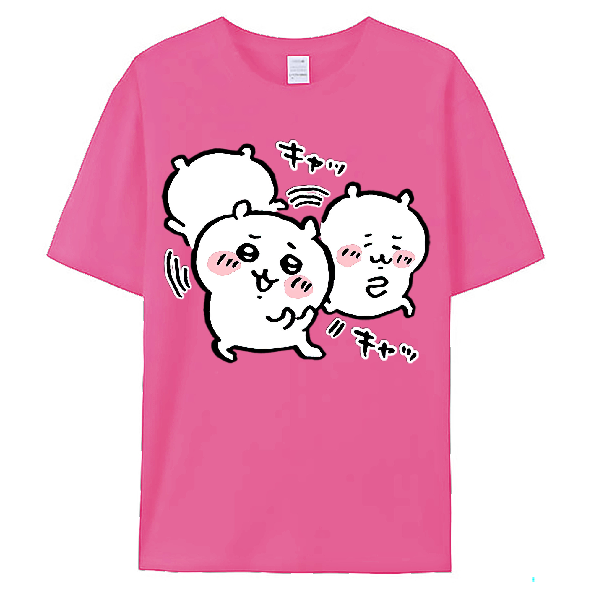 （画像用） ちいかわ ちいかわ Chii-kawa chiikawa レディースカジュアルプリントTシャツ（綿100％）